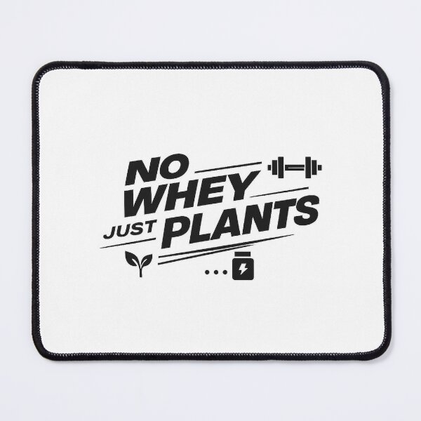 Item preview, No Whey Just Plants Vegan Fitness Design Plant Based Gym Humor designed and sold by GreenStrength Studio.