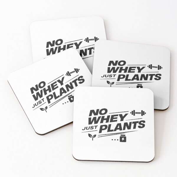 Item preview, No Whey Just Plants Vegan Fitness Design Plant Based Gym Humor designed and sold by GreenStrength Studio.