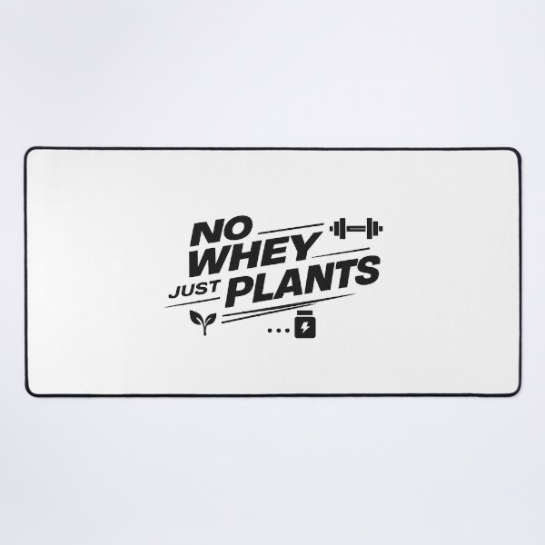Item preview, No Whey Just Plants Vegan Fitness Design Plant Based Gym Humor designed and sold by GreenStrength Studio.