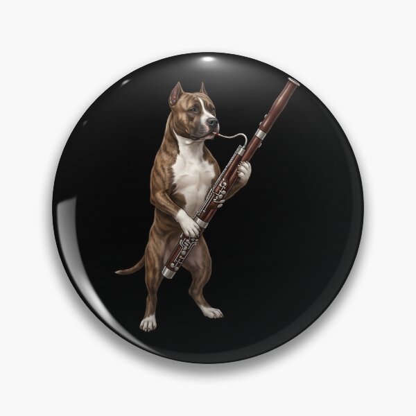 Item preview, American Staffordshire Terrier Playing Bassoon Player Bassoonist Dog Lover designed and sold by TerryConnells.
