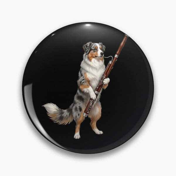 Item preview, Australian Shepherd Playing Bassoon Player Bassoonist Dog Lover designed and sold by TerryConnells.