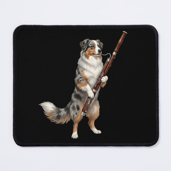 Item preview, Australian Shepherd Playing Bassoon Player Bassoonist Dog Lover designed and sold by TerryConnells.
