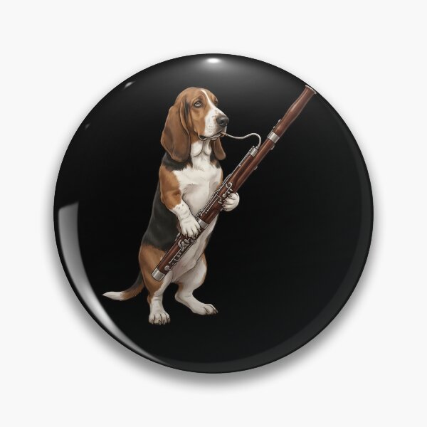 Item preview, Basset Hound Playing Bassoon Player Bassoonist Dog Lover designed and sold by TerryConnells.