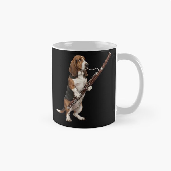 Item preview, Basset Hound Playing Bassoon Player Bassoonist Dog Lover designed and sold by TerryConnells.
