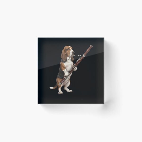 Item preview, Basset Hound Playing Bassoon Player Bassoonist Dog Lover designed and sold by TerryConnells.