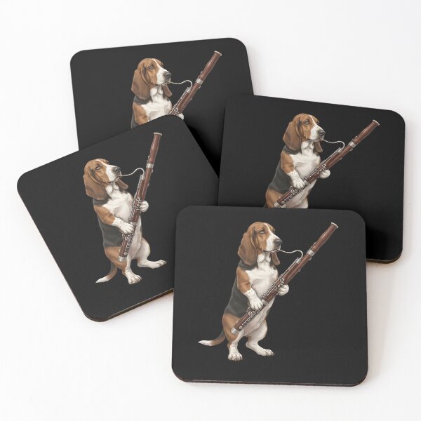 Item preview, Basset Hound Playing Bassoon Player Bassoonist Dog Lover designed and sold by TerryConnells.