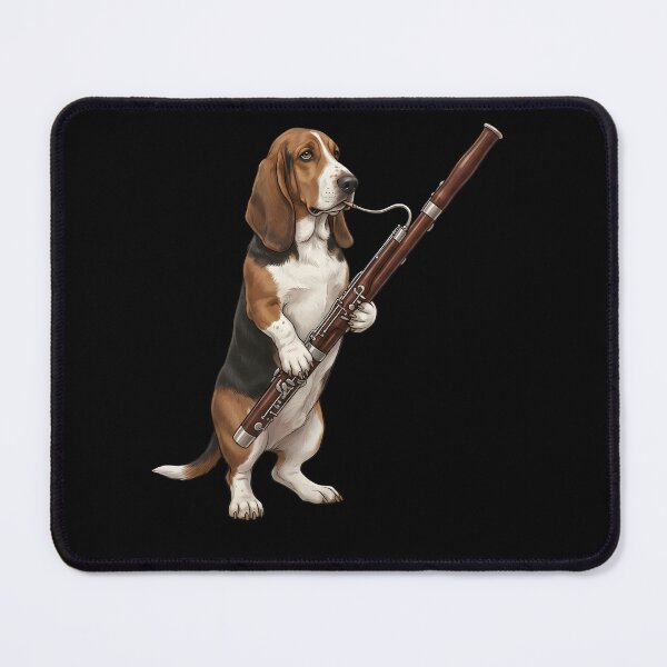 Item preview, Basset Hound Playing Bassoon Player Bassoonist Dog Lover designed and sold by TerryConnells.