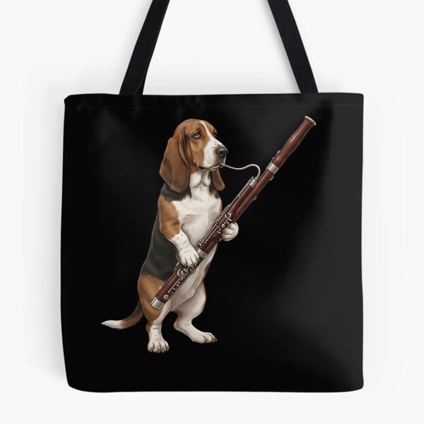 Item preview, Basset Hound Playing Bassoon Player Bassoonist Dog Lover designed and sold by TerryConnells.