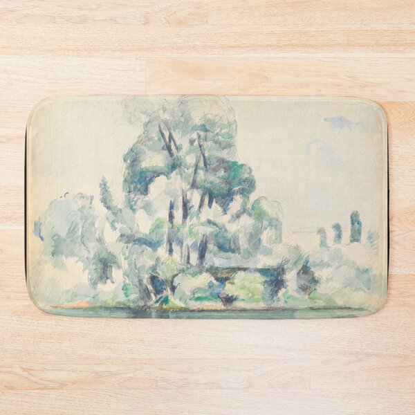 Item preview, Banks of the Seine at Medan by Paul Cézanne: Serene Riverside Landscape designed and sold by artofuniverse.