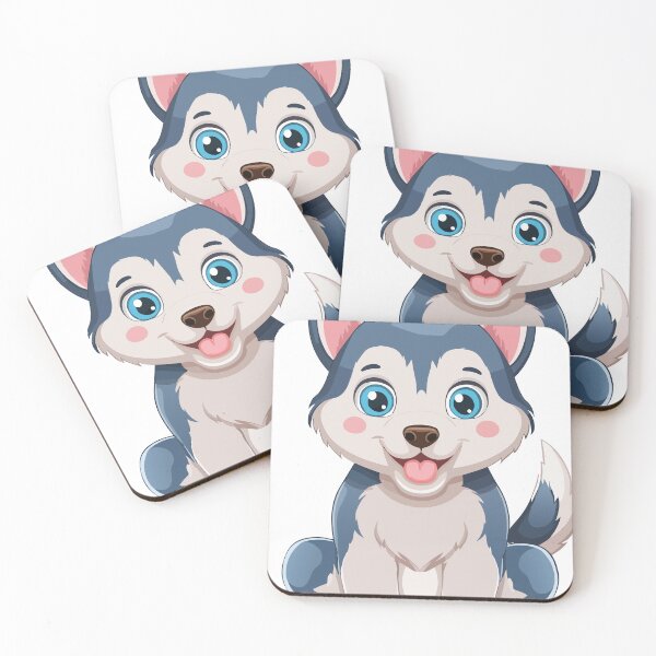 Item preview, Cuddly Husky Puppy Cartoon designed and sold by TrendyDesigns.