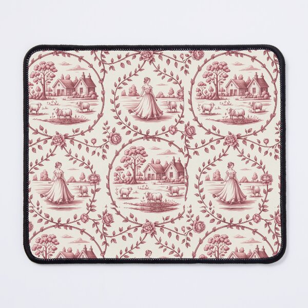 Item preview, French Pink Toile de Jouy Pattern | Romantic Cottagecore Pastoral Seamless Design designed and sold by Tamas Das.