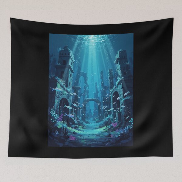 Item preview, Sunken Ruins Underwater Fantasy Scene designed and sold by felightpure.