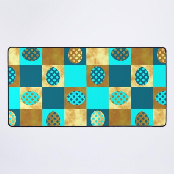 Item preview, Easter eggs patchwork gold and blue designed and sold by CreaTwinkles.