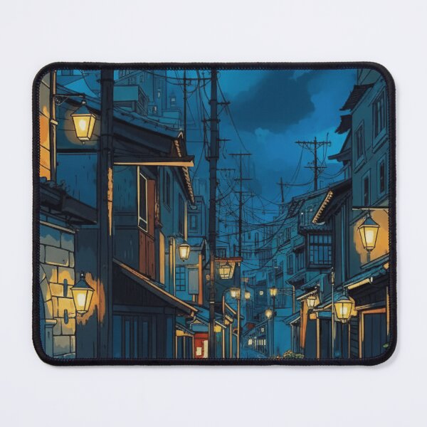 Item preview, Rainy Old Town Street Blue Hour designed and sold by jovialroots.