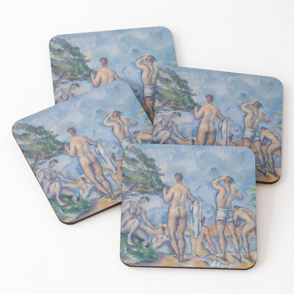 Item preview, Bathers by Paul Cézanne: Post Impressionist Lakeside Nude Art Print designed and sold by artofuniverse.