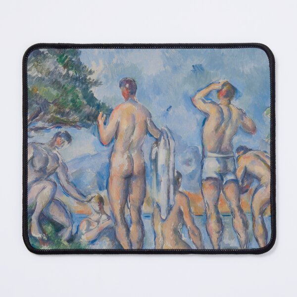 Item preview, Bathers by Paul Cézanne: Post Impressionist Lakeside Nude Art Print designed and sold by artofuniverse.
