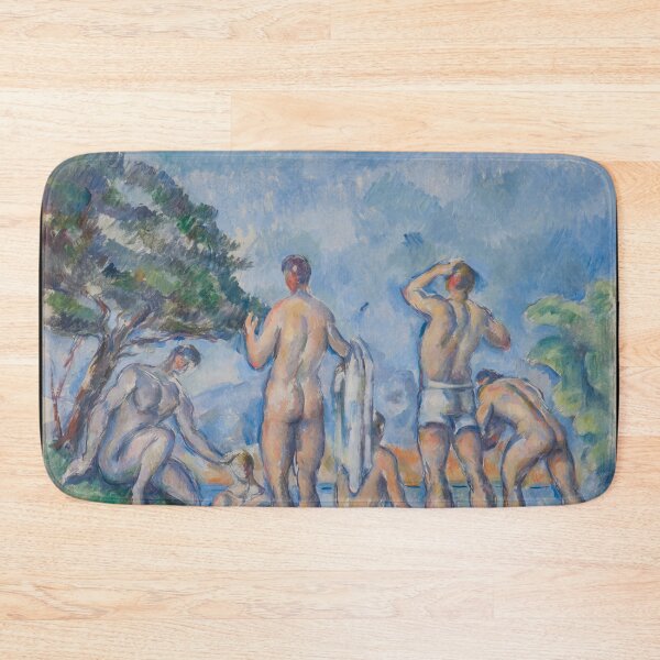 Item preview, Bathers by Paul Cézanne: Post Impressionist Lakeside Nude Art Print designed and sold by artofuniverse.