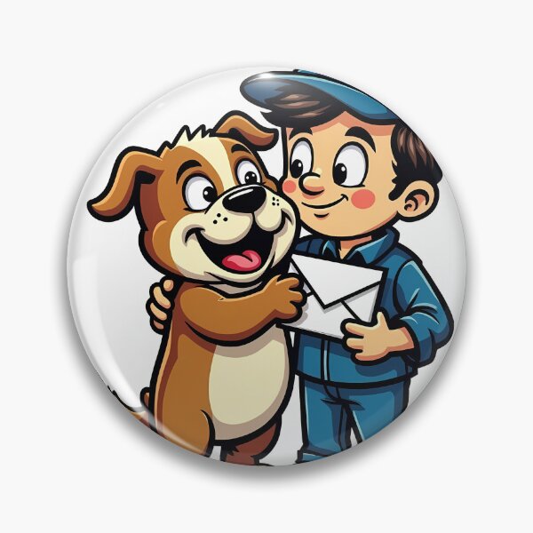 Item preview, Dog and Mailman Peace designed and sold by BysonDesigns.