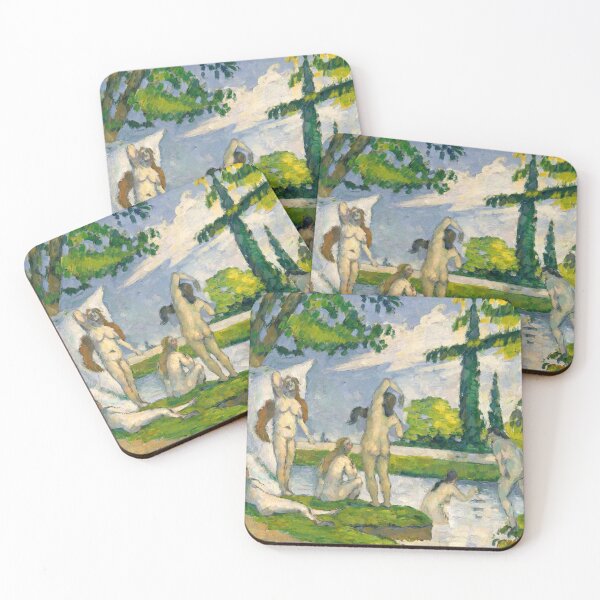 Item preview, Bathers by Paul Cézanne: Post Impressionist Riverside Nude Art Print designed and sold by artofuniverse.