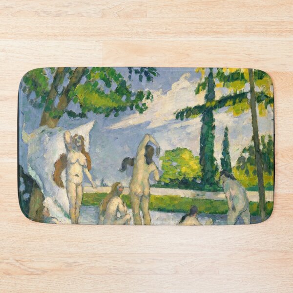 Item preview, Bathers by Paul Cézanne: Post Impressionist Riverside Nude Art Print designed and sold by artofuniverse.
