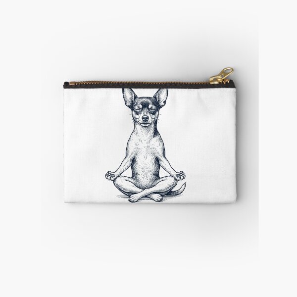 Item preview, Vintage Toy Fox Terrier Yoga Lotus Meditation Dog Lover designed and sold by DoodleTortle.