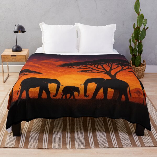 Item preview, African Sunset Silhouettes – Safari Wildlife Art designed and sold by myforestfog.