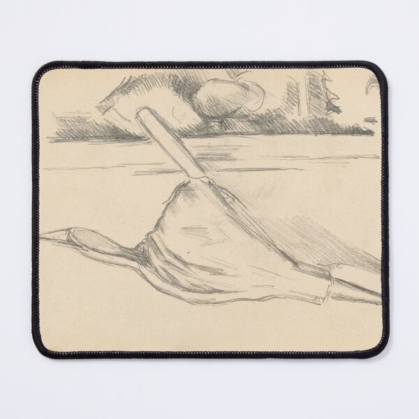 Item preview, Bellows in Front of a Fireplace by Paul Cézanne: Minimalist Line Drawing designed and sold by artofuniverse.