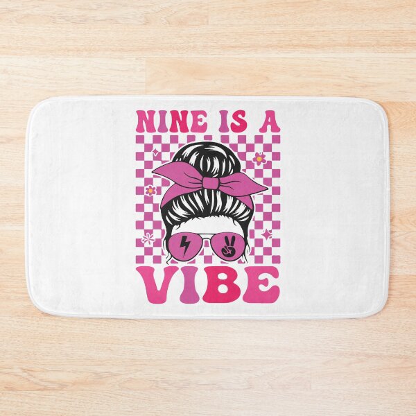 Item preview, Nine Is A Vibe 9th Birthday Girl Pink Checkered Design designed and sold by kiralynstration.