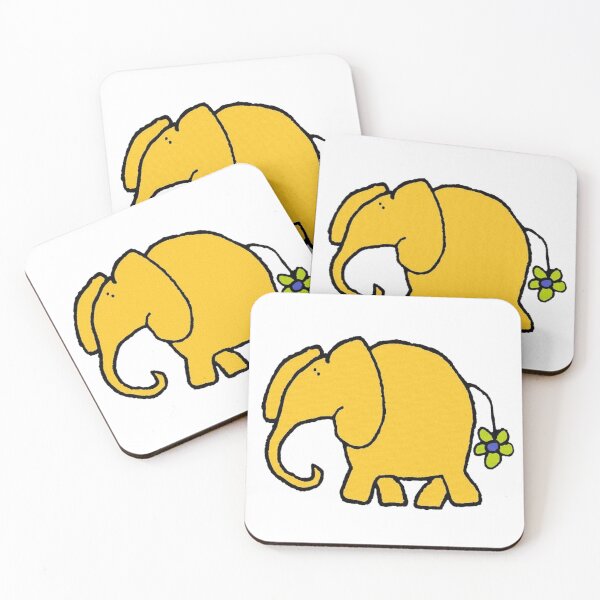 Item preview, yellow flower elephant 90s-2000s designed and sold by Ari C.