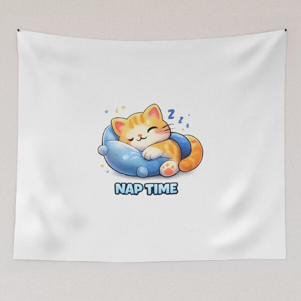Item preview, Kawaii Cute Sleeping Cat designed and sold by VictorySticker.