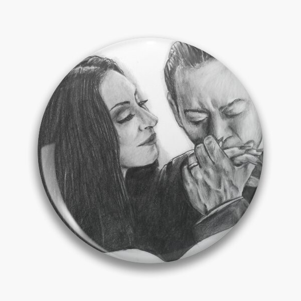 Item preview, Morticia and Gomez Addams portrait designed and sold by Iconic shop.