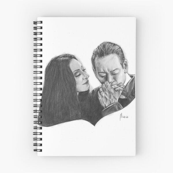 Item preview, Morticia and Gomez Addams portrait designed and sold by Iconic shop.