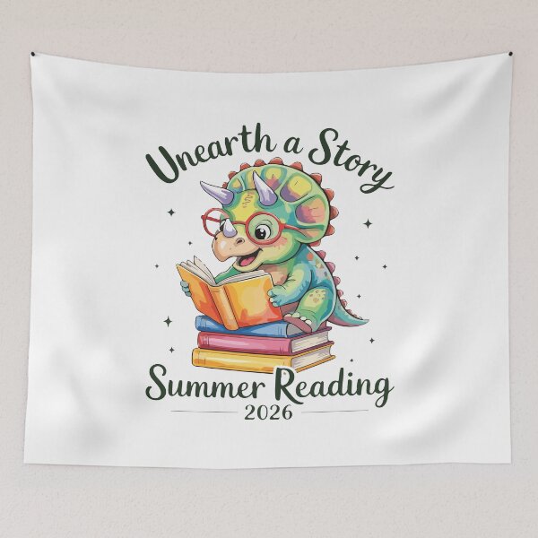 Item preview, Unearth A Story Summer Reading 2026 Cute Dinosaur Design designed and sold by kiralynstration.
