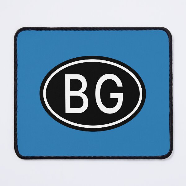 Item preview, BG Initials Monogram Oval White Letters designed and sold by Jeallan Designs.