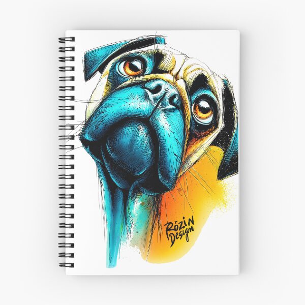 Item preview, Colorful Pug Portrait – Modern Neon Dog Art (Pug Lover Gift) designed and sold by Rozin-Design.