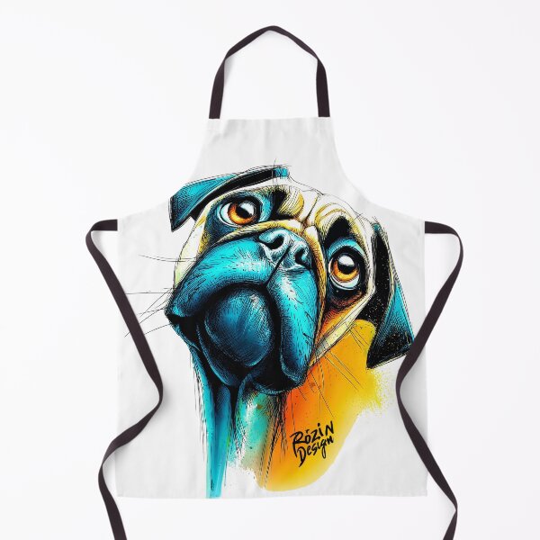 Item preview, Colorful Pug Portrait – Modern Neon Dog Art (Pug Lover Gift) designed and sold by Rozin-Design.