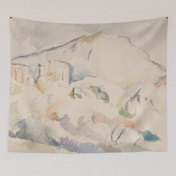 Item preview, Chateau Noir and Mont Sainte Victoire by Paul Cézanne: Serene Landscape Poster designed and sold by artofuniverse.