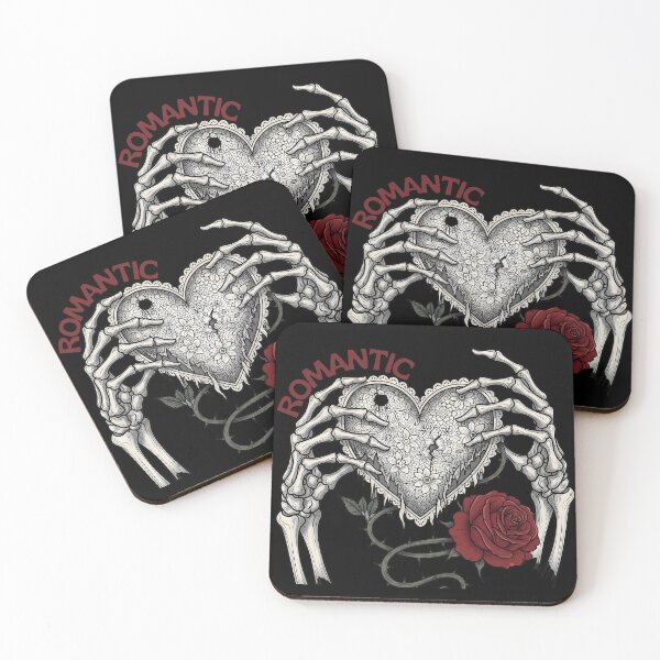 Item preview, Dark Romantic Gothic Heart Aesthetic Shirt – Skeleton Hands and Red Rose Design designed and sold by CrimsonChords.