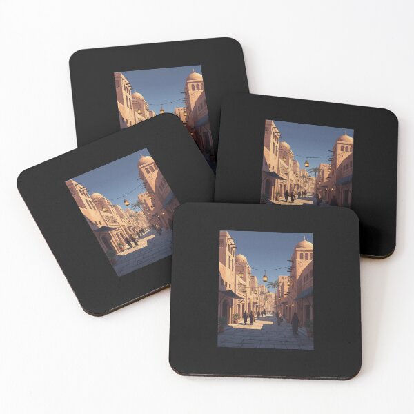 Item preview, Sunlit Desert Market Street Scene designed and sold by felightpure.