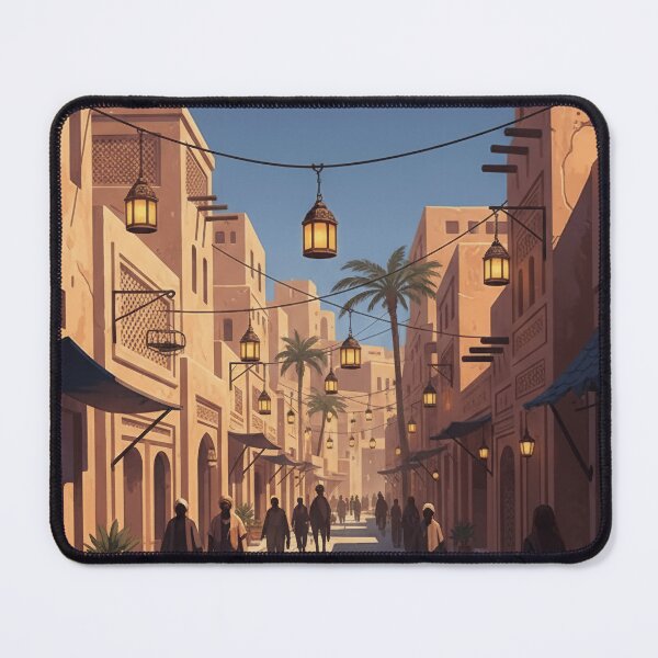 Item preview, Sunlit Desert Market Street Scene designed and sold by felightpure.