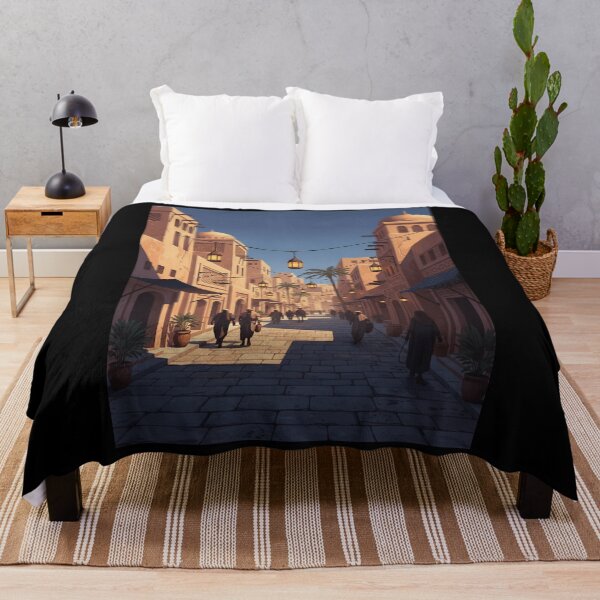 Item preview, Sunlit Desert Market Street Scene designed and sold by felightpure.