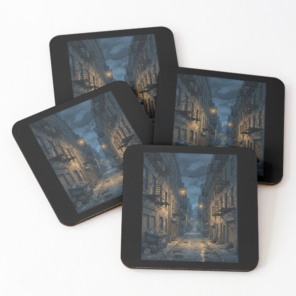 Item preview, Gritty Back Alley Night Urban Scene designed and sold by demureluxes.
