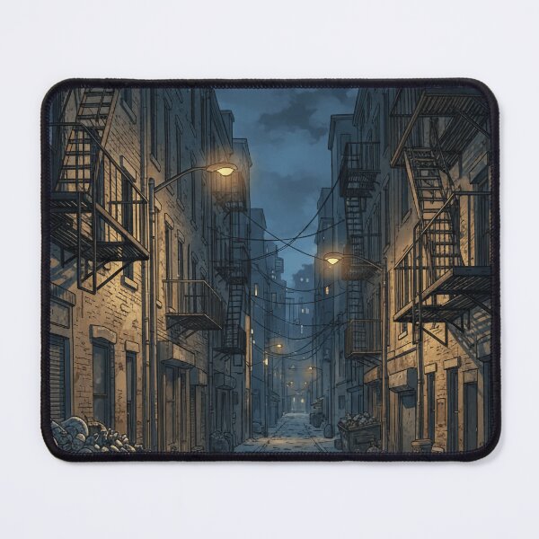 Item preview, Gritty Back Alley Night Urban Scene designed and sold by demureluxes.