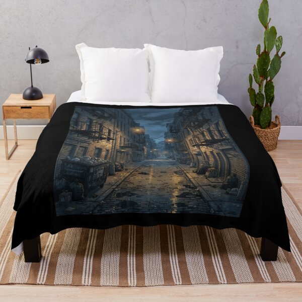 Item preview, Gritty Back Alley Night Urban Scene designed and sold by demureluxes.