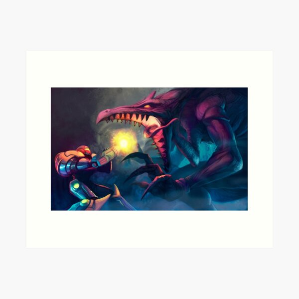 Super Metroid Face-Off Art Print
