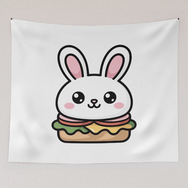 Item preview, Kawaii Bunny Burger Character designed and sold by jkrphoto.