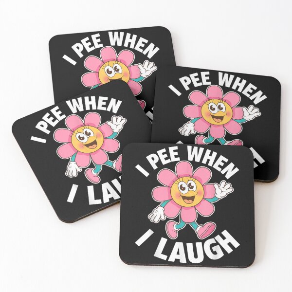Item preview, I Pee When I Laugh Funny Retro Flower Cartoon Character Humor designed and sold by NgumohaLanke.