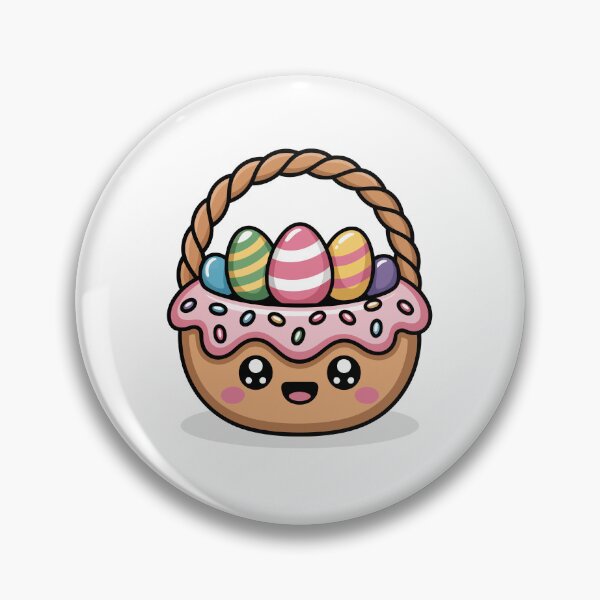 Item preview, Kawaii Easter Basket with Eggs designed and sold by jkrphoto.