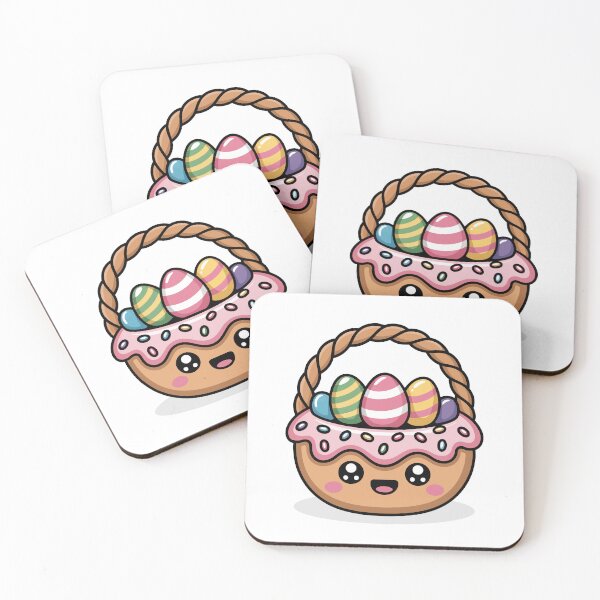 Item preview, Kawaii Easter Basket with Eggs designed and sold by jkrphoto.