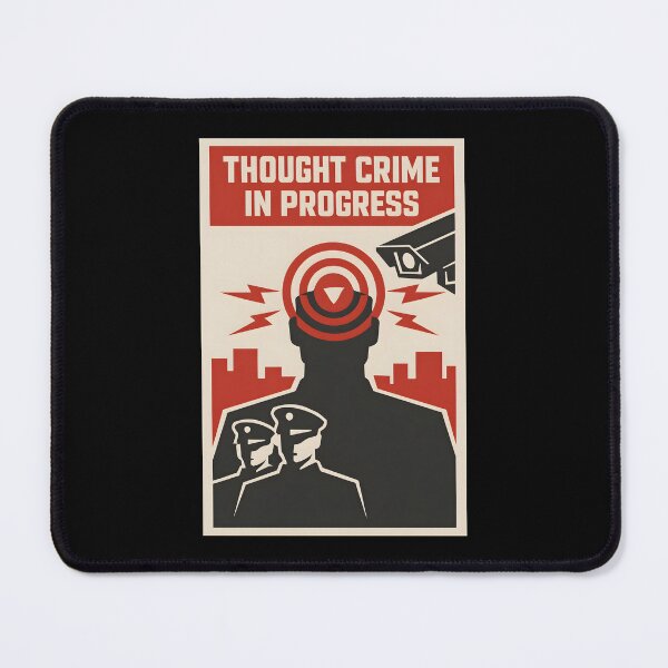 Item preview, Thought Crime In Progress Orwell 1984 Dystopian Art designed and sold by screenpromos.